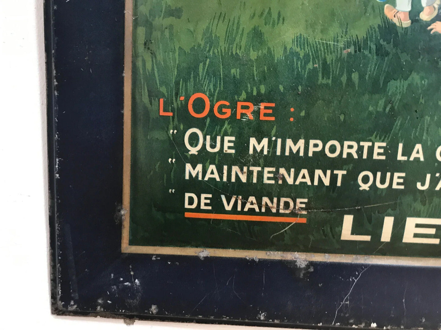 Tôle ancienne LIEBIG « Marmiton » – vers 1910 – Très Rare