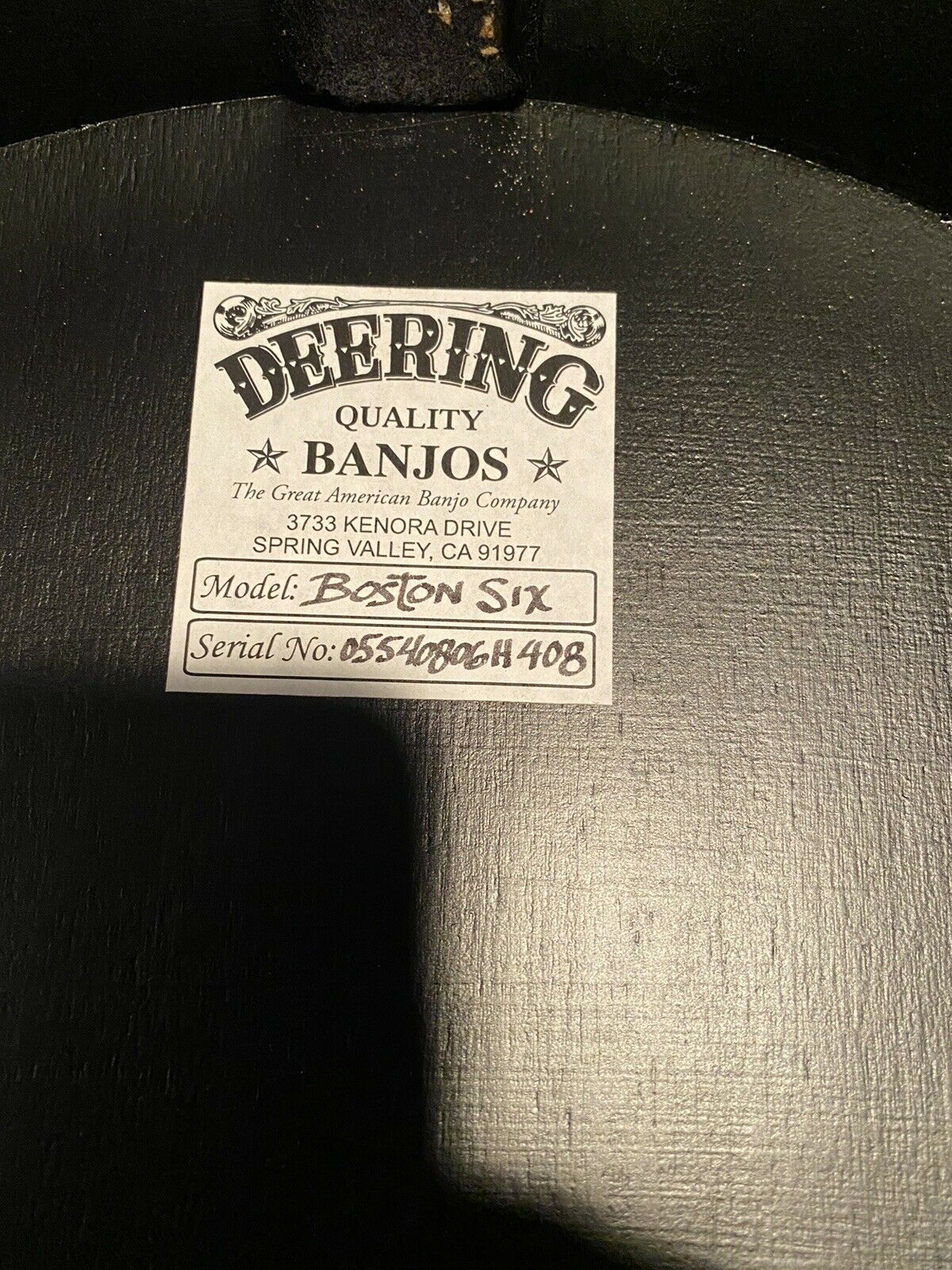 Magnifique Deering Boston Banjo 6 cordes