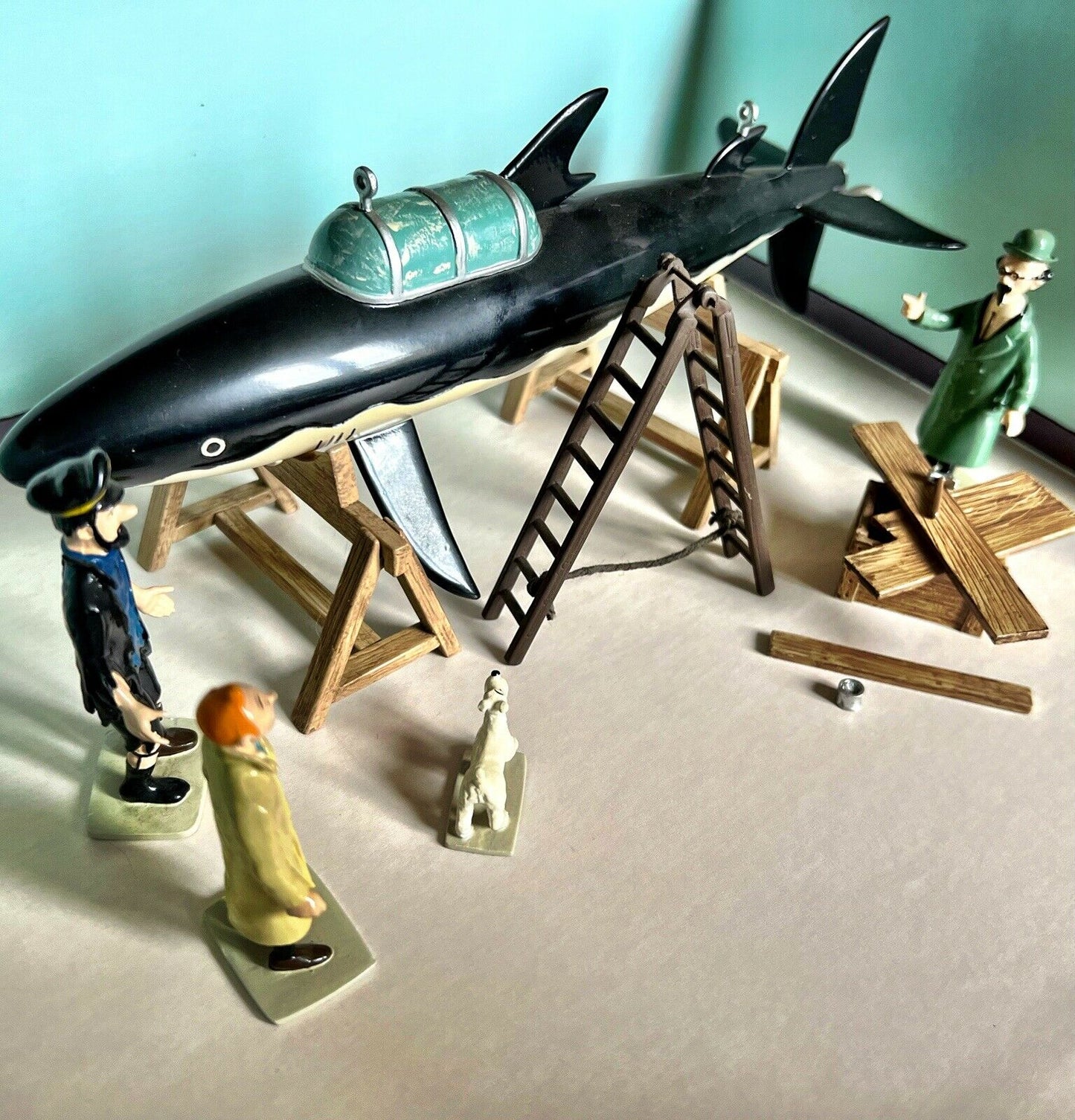 Figurine Pixi Tintin "La scène du requin"