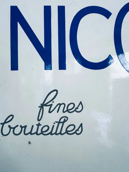 Plaque émaillée ancienne « NICOLAS – Nectar et Glou-Glou » – vers 1927