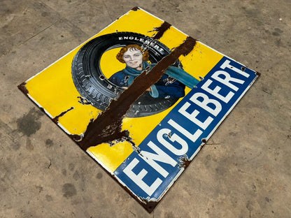 Plaque émaillée ancienne rare – Englebert