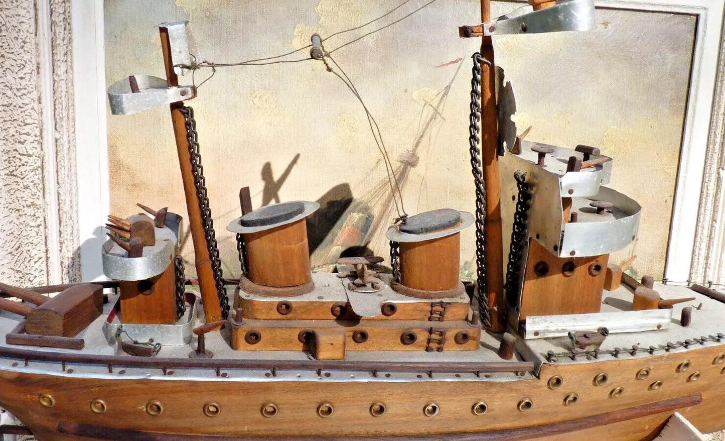 MAQUETTE DE BATEAU CUIRASSÉ 1914-1918