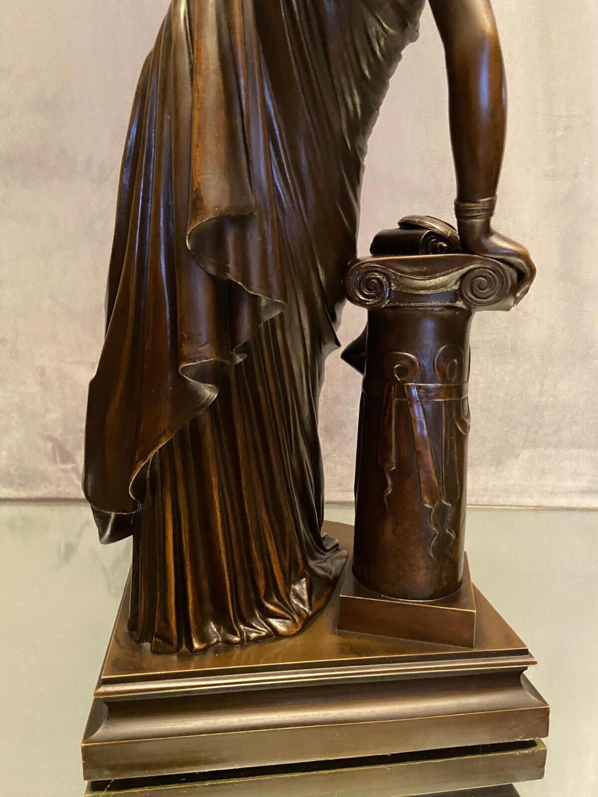 Superbe  sculpture XIXe Sapho debout  Bronze patiné daté 1848
