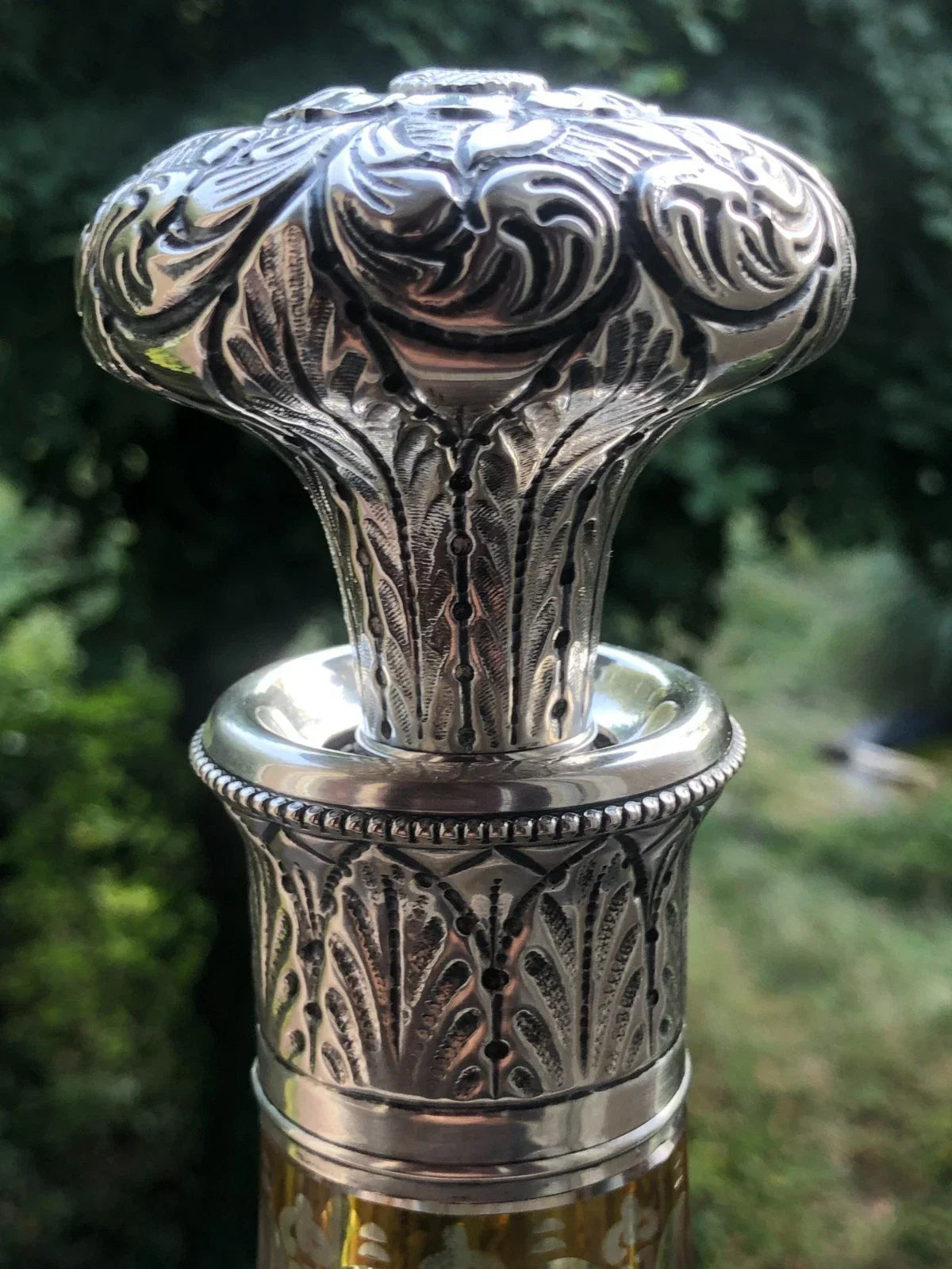 Grande Carafe en Cristal en argent massif