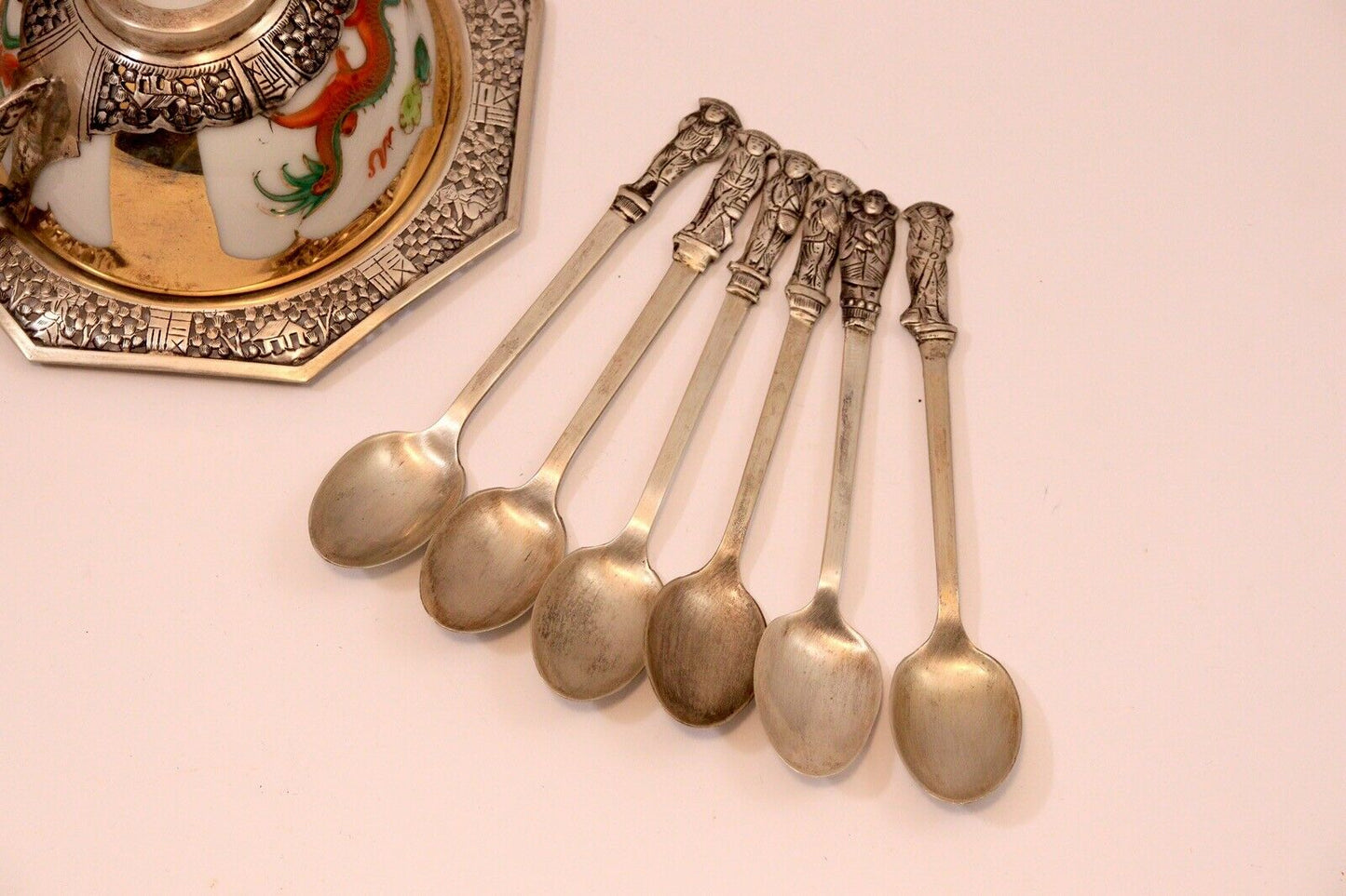 Service à thé argent porcelaine argent 1900
