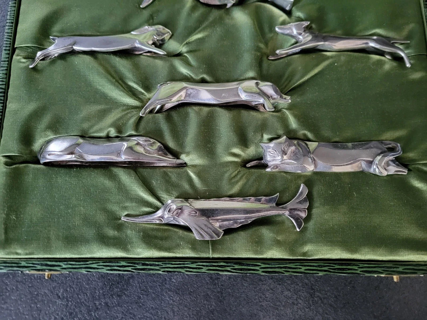 Coffret de 12 porte-couteaux animaux – Christofle Gallia (modèle Sandoz)