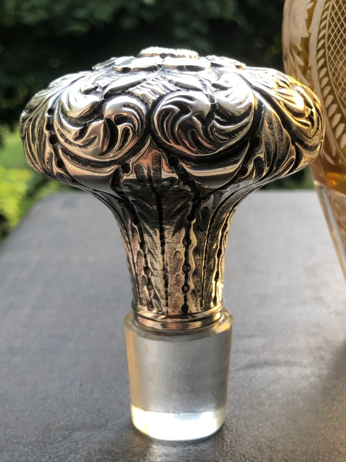 Grande Carafe en Cristal en argent massif