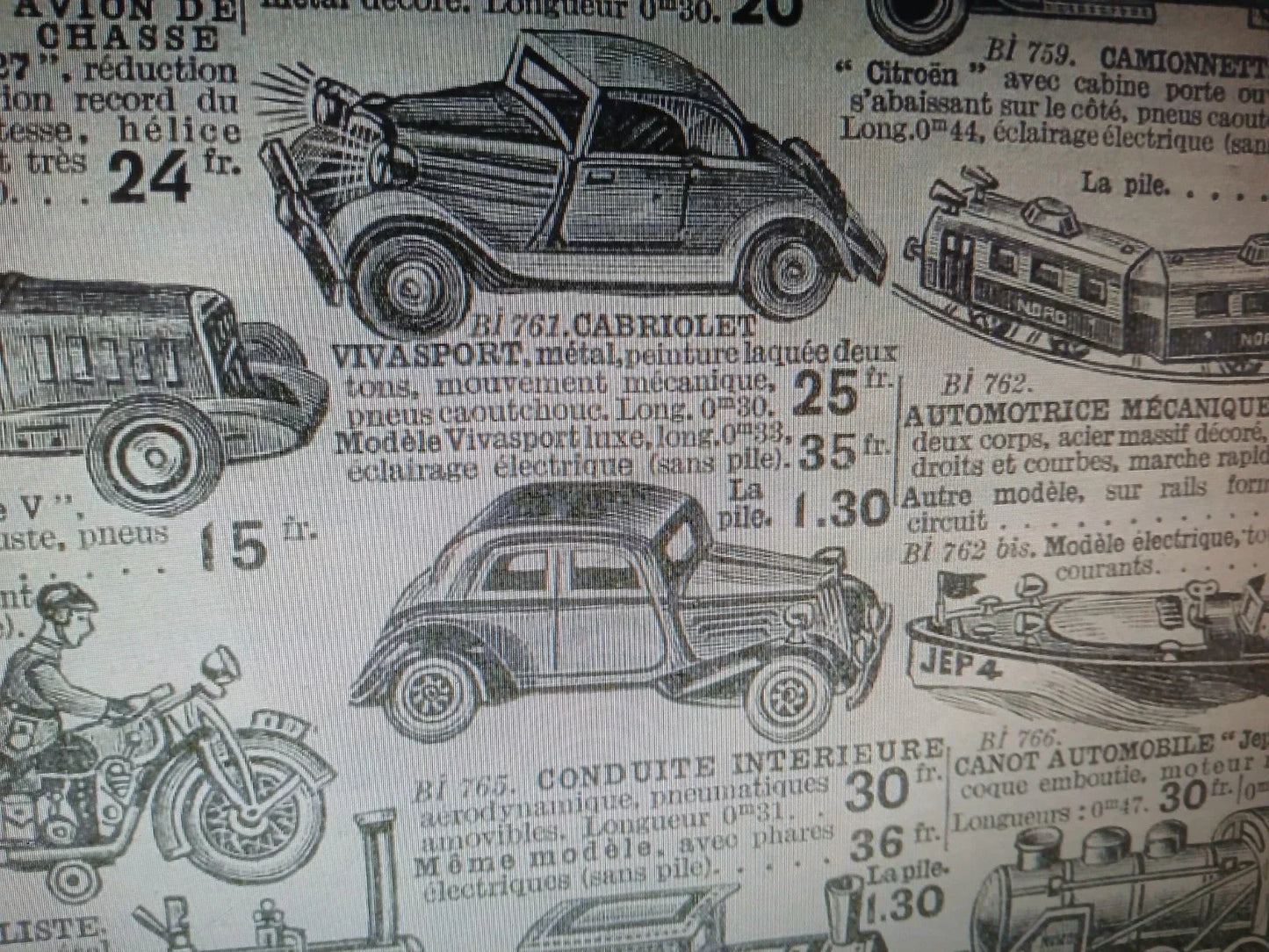 Ancien jouet mécanique JEP Renault Nervasport de 1937