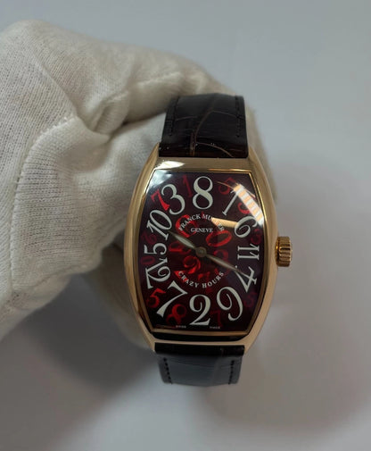 Franck Muller Cintrée Curvex Crazy Hours 7851CH5NR – Or 18 carats – Cadran rouge