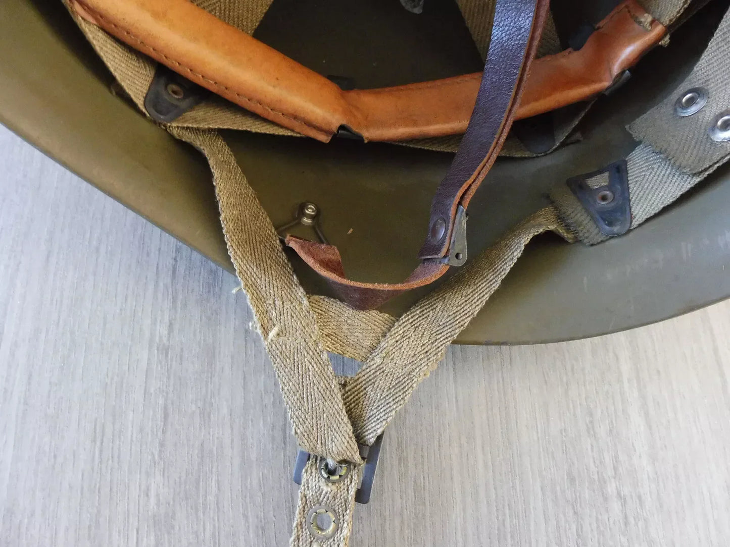 CASQUE PARACHUTISTE COMPLET MODELE 51 ORIGINAL 1953