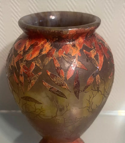 VASE DAUM NANCY ÉMAILLÉ