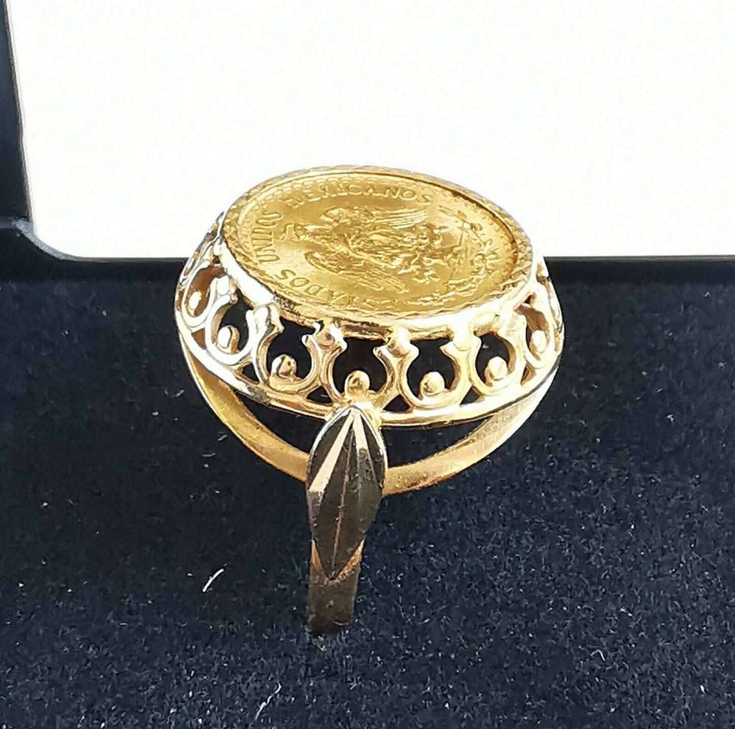 BAGUE EN OR PIÈCE OR 2 PESOS 1945