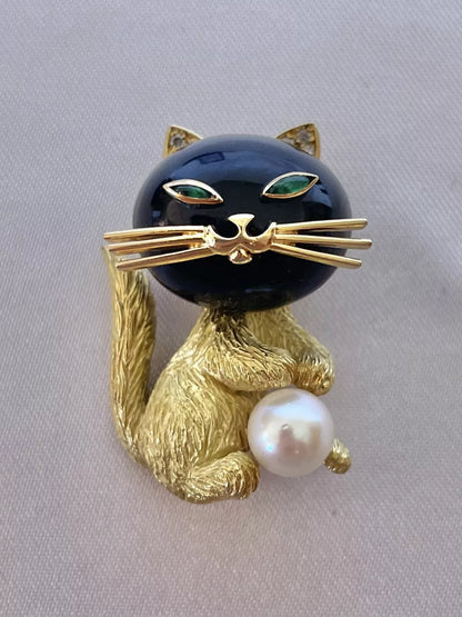 MAGNIFIQUE BROCHE PENDENTIF FRANÇAISE EN OR