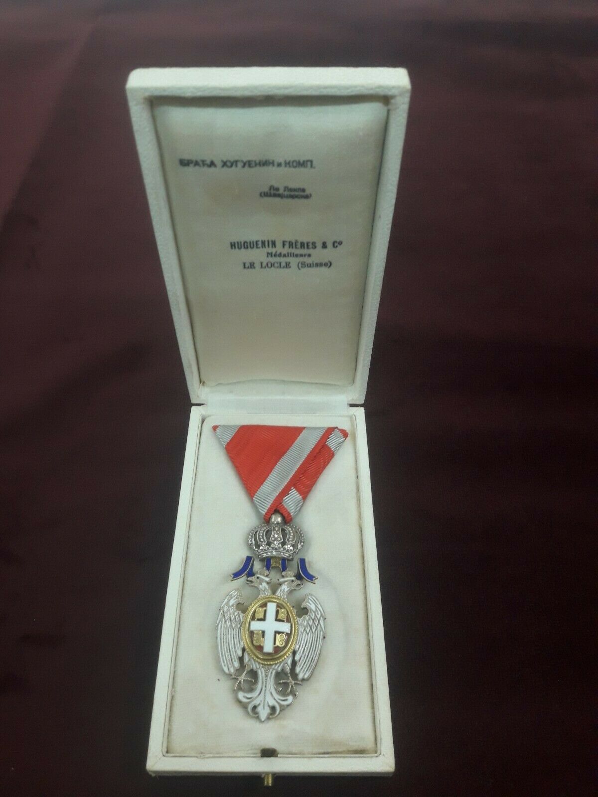 Médaille décoration Ordre Aigle Blanc Serbie