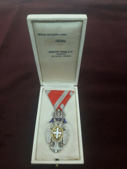 Médaille décoration Ordre Aigle Blanc Serbie