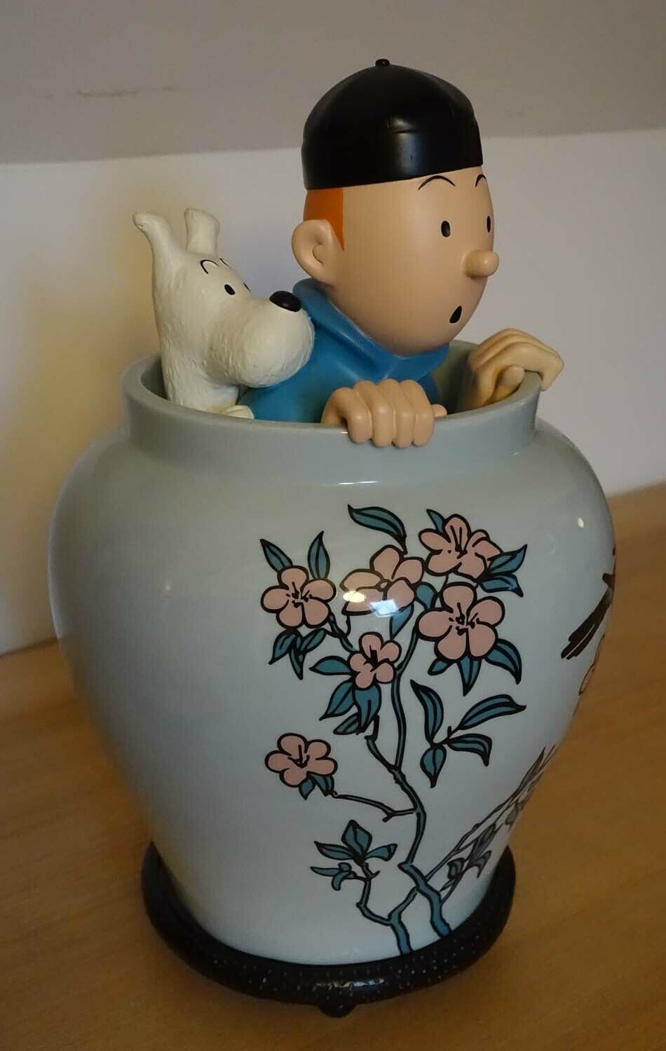 Rare set complet Potiche Tintin Lotus Bleu moulinsart 2011