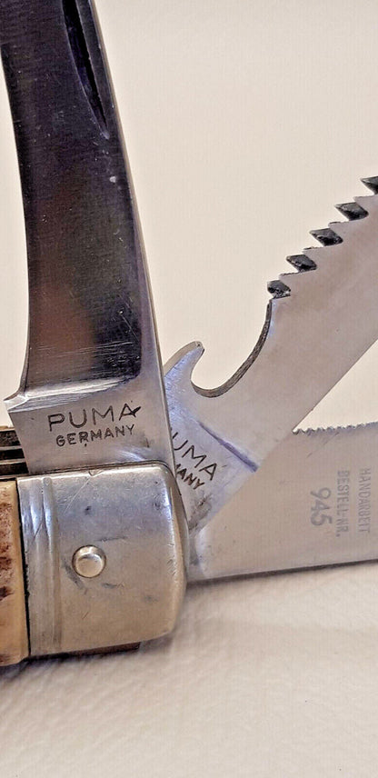 Ancien couteau Jagdmesser Puma 945 vintage 1970