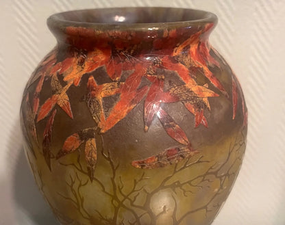 VASE DAUM NANCY ÉMAILLÉ
