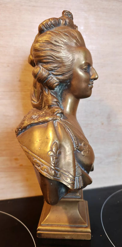 Ancien buste en bronze reine Marie Antoinette