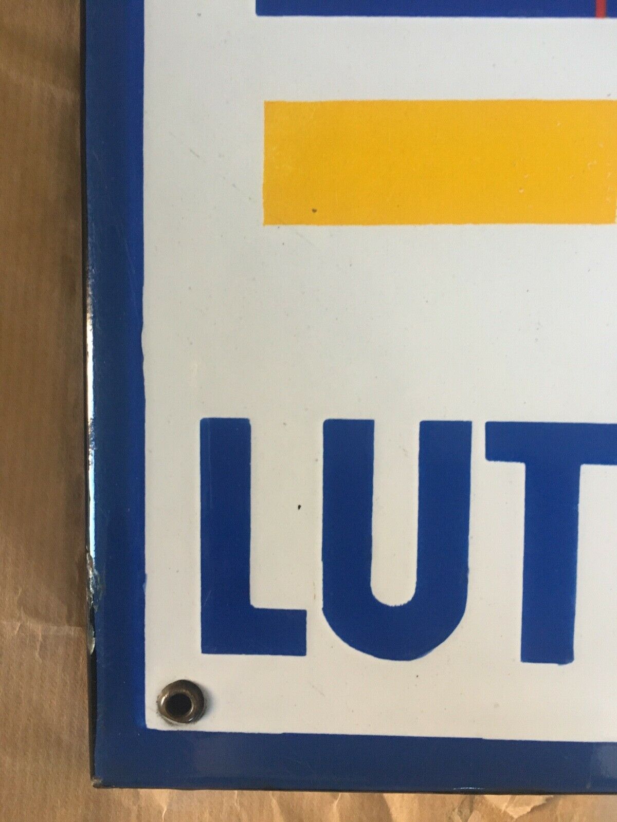 Ancienne plaque émaillée bière de Lutterbach