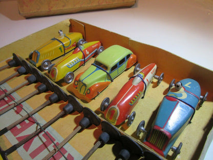 ANCIEN JOUET COFFRET RALLYE BUGATTI & DELAGE ORIGINAL