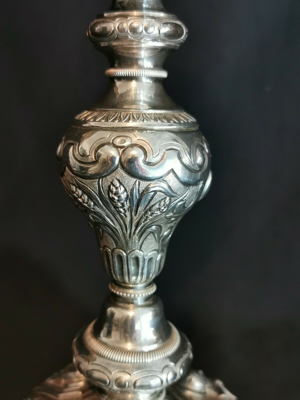 Ancien calice en argent massif et vermeil