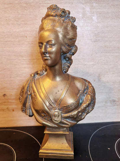 Ancien buste en bronze reine Marie Antoinette