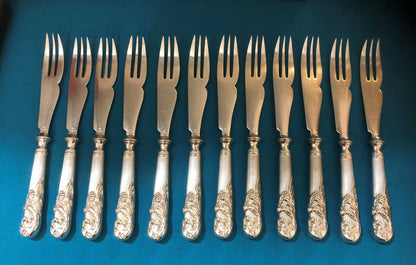 Ensemble de 12 fourchettes à melon CHRISTOFLE