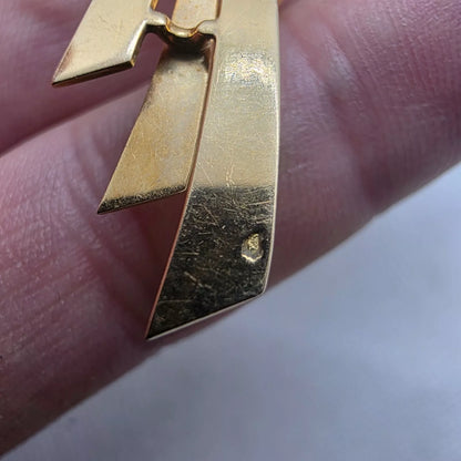 Ancienne broche en or 18k 750 vintage