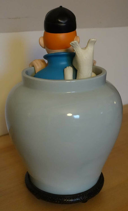 Rare set complet Potiche Tintin Lotus Bleu moulinsart 2011