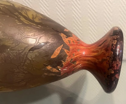 VASE DAUM NANCY ÉMAILLÉ