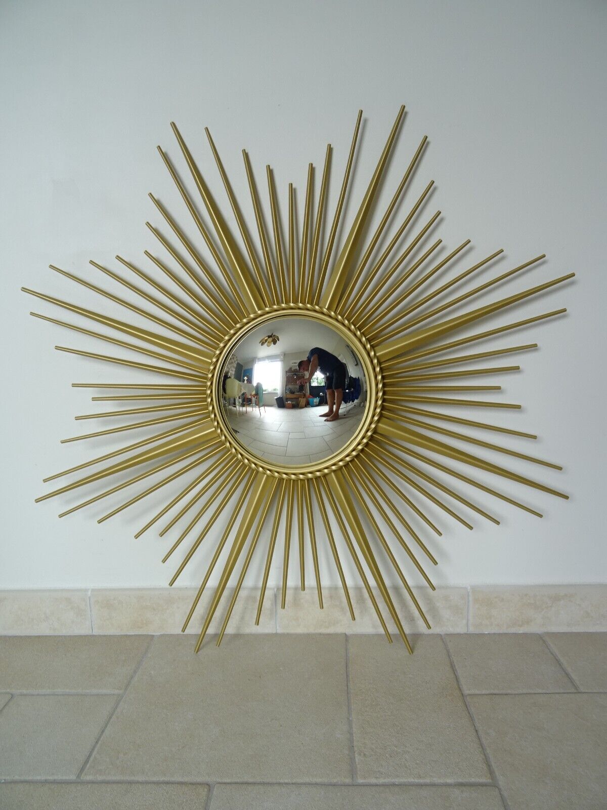 Ancien Miroir Soleil signé Chaty-Vallauris