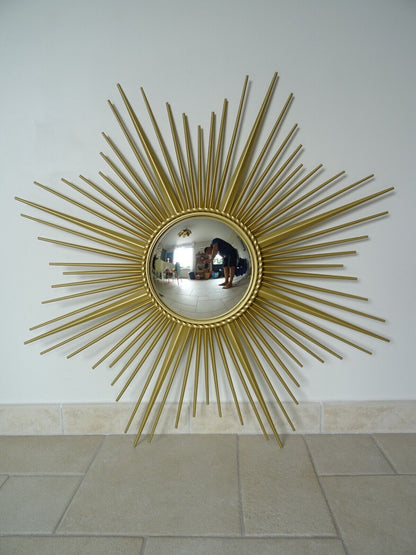 Ancien Miroir Soleil signé Chaty-Vallauris