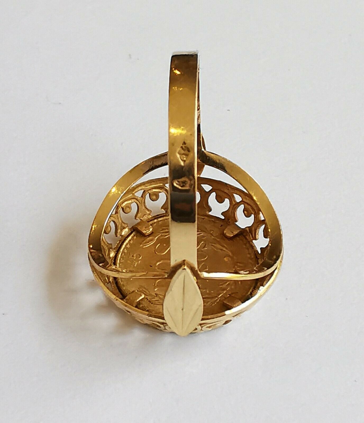 BAGUE EN OR PIÈCE OR 2 PESOS 1945
