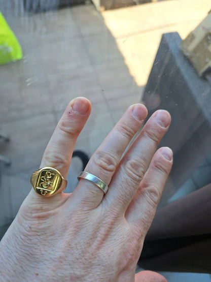 Chevalière or 18 carats Lion des Flandres