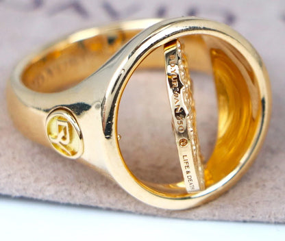 Bague chevalière en or jaune 18 carats