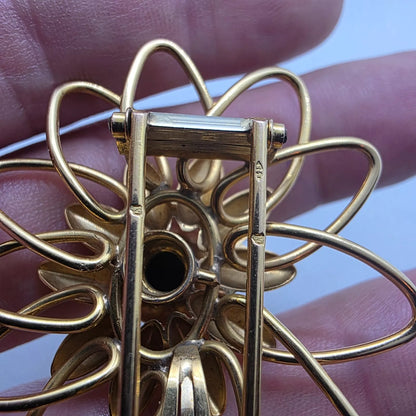 Ancienne broche en or 18k 750 vintage