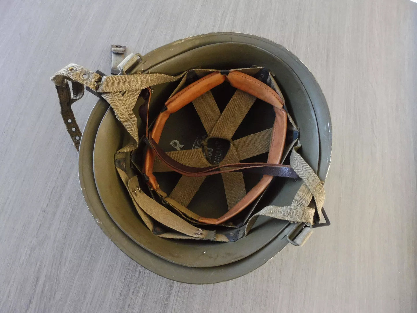 CASQUE PARACHUTISTE COMPLET MODELE 51 ORIGINAL 1953