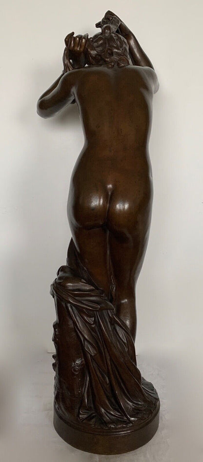 Sculpture en bronze à patine brune
