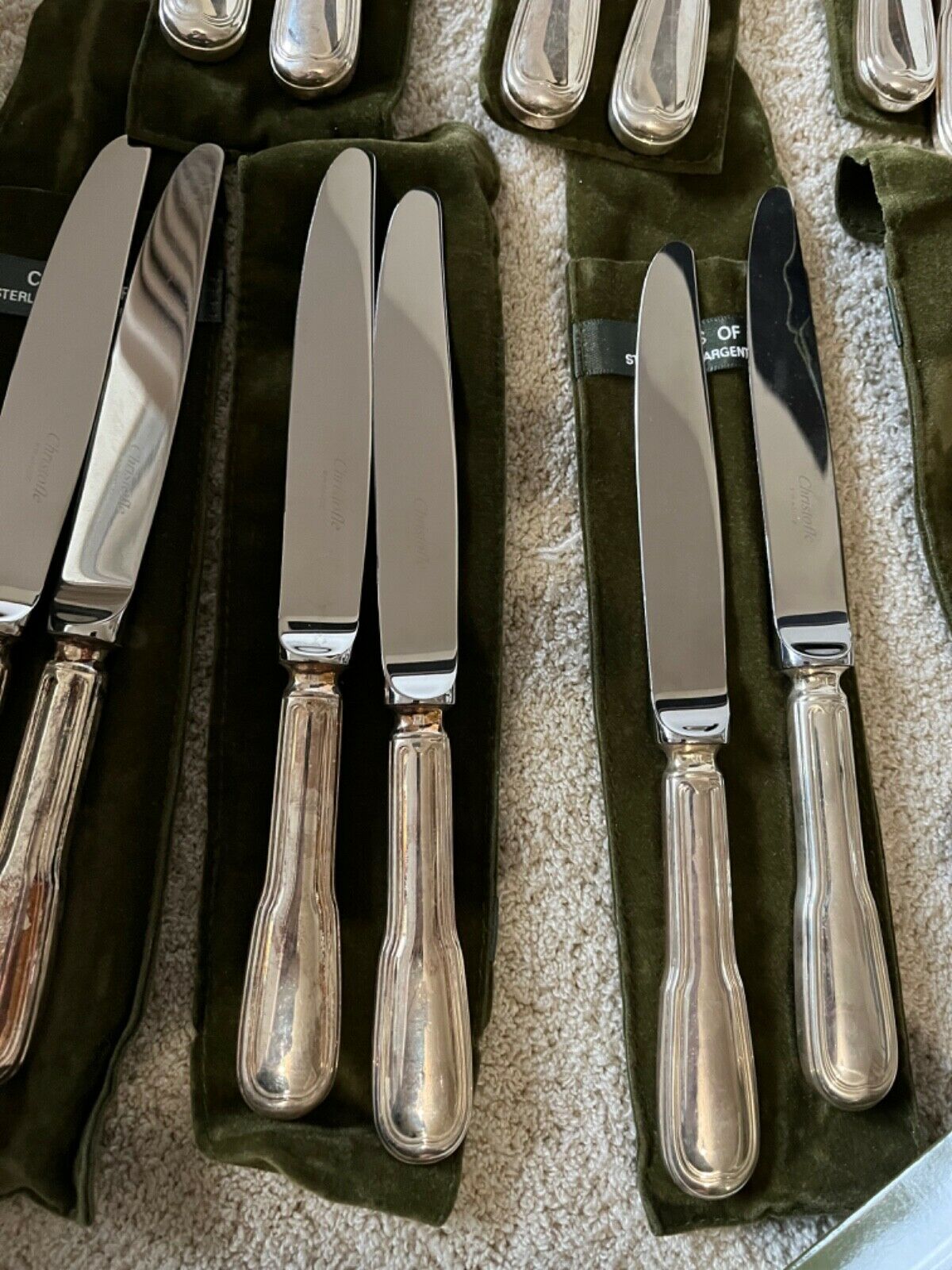 Ménagère en argent massif Christofle