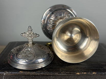 Ciboire en argent massif du XIXe siècle