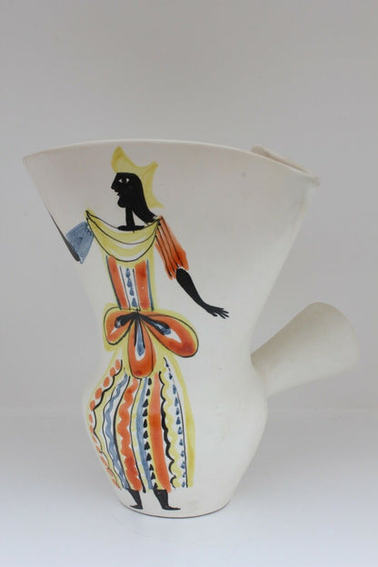Ancien vase de Capron décor de personnage