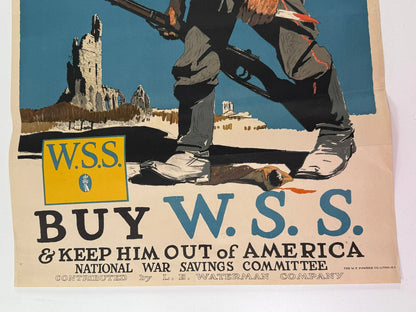 Affiche original propagande américaine Adolph Treidler Allemagne 1915