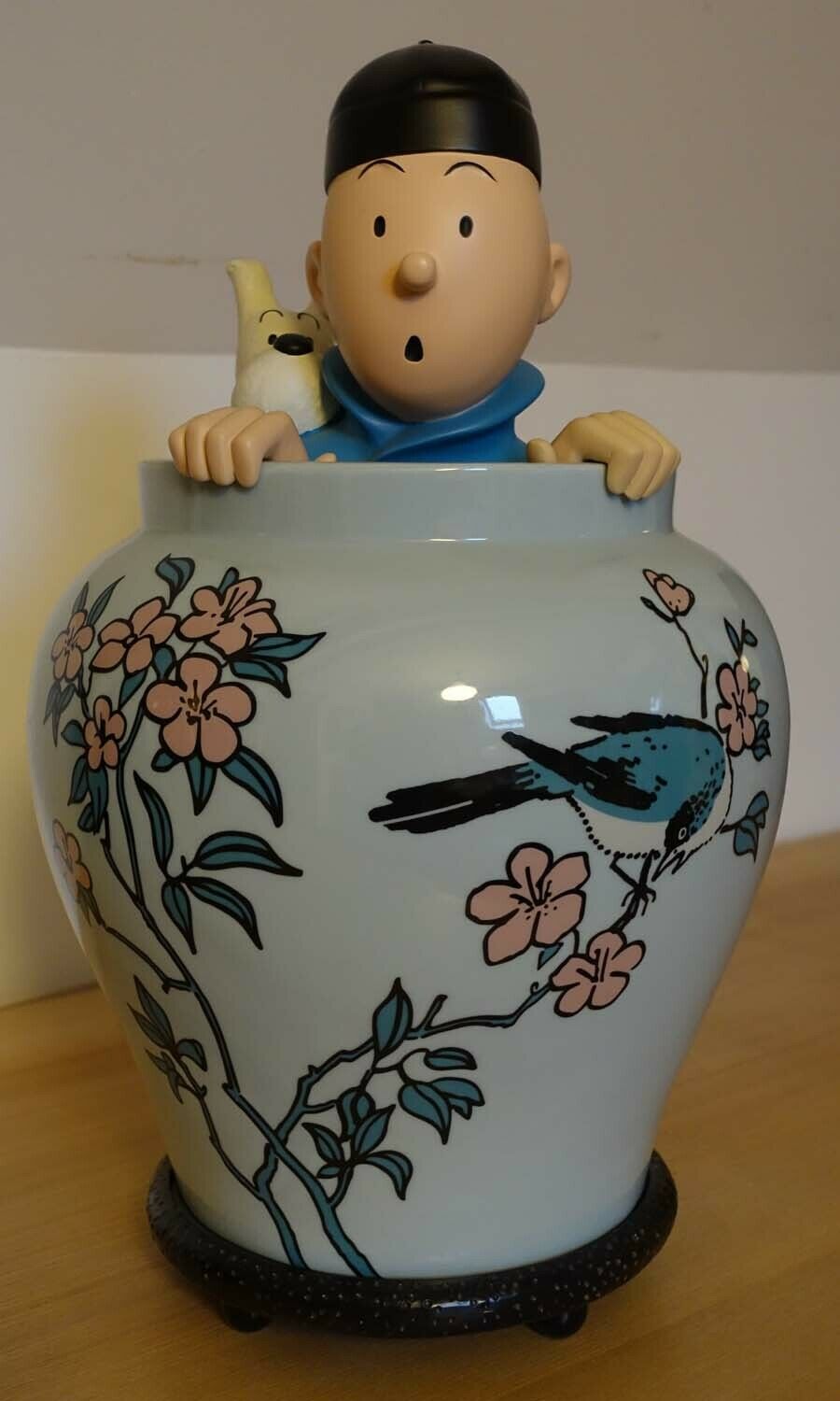 Rare set complet Potiche Tintin Lotus Bleu moulinsart 2011