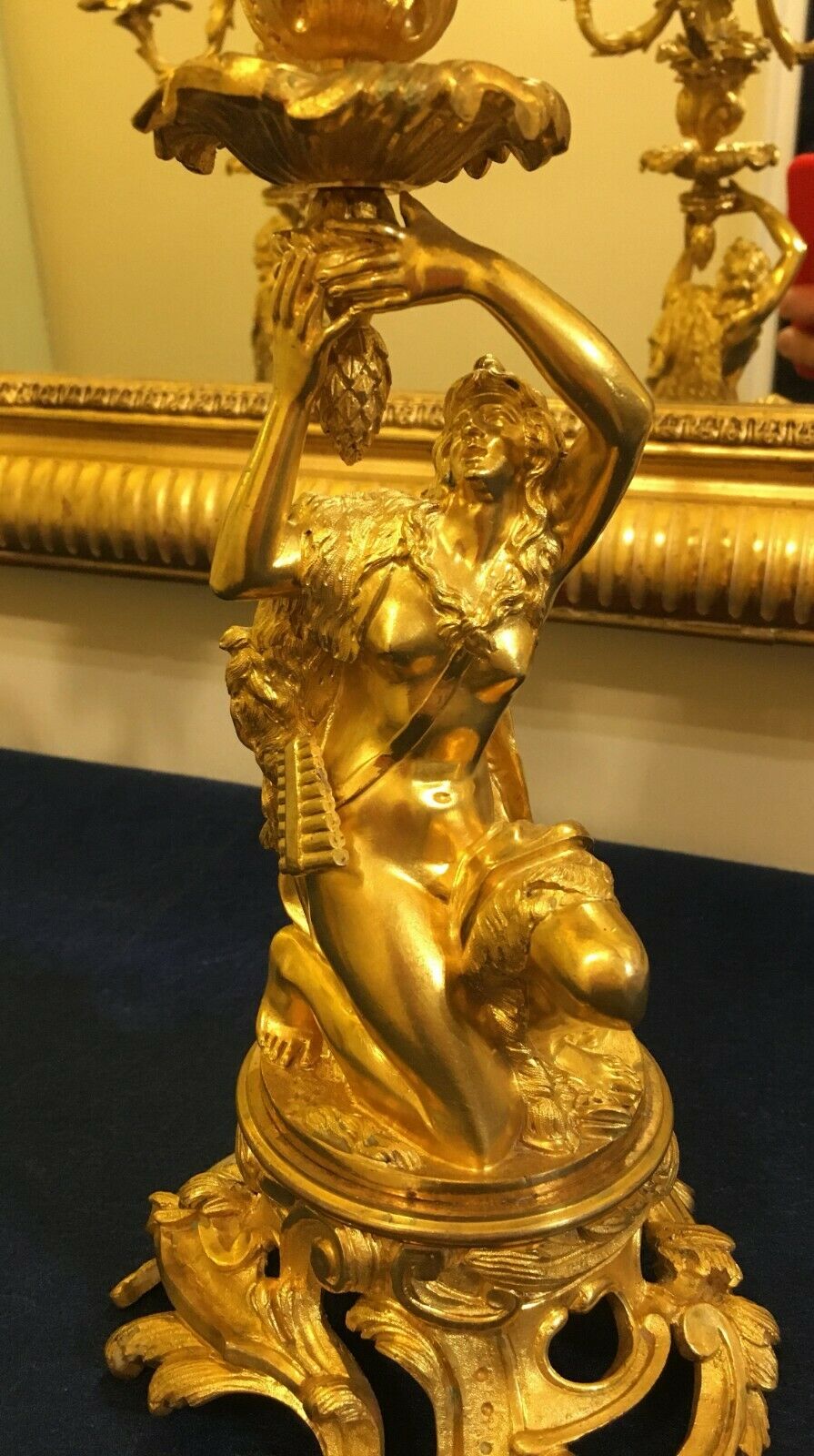 Paire de Candélabres Bougeoirs Louis XV XIXème siècle