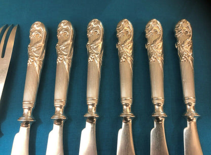 Ensemble de 12 fourchettes à melon CHRISTOFLE