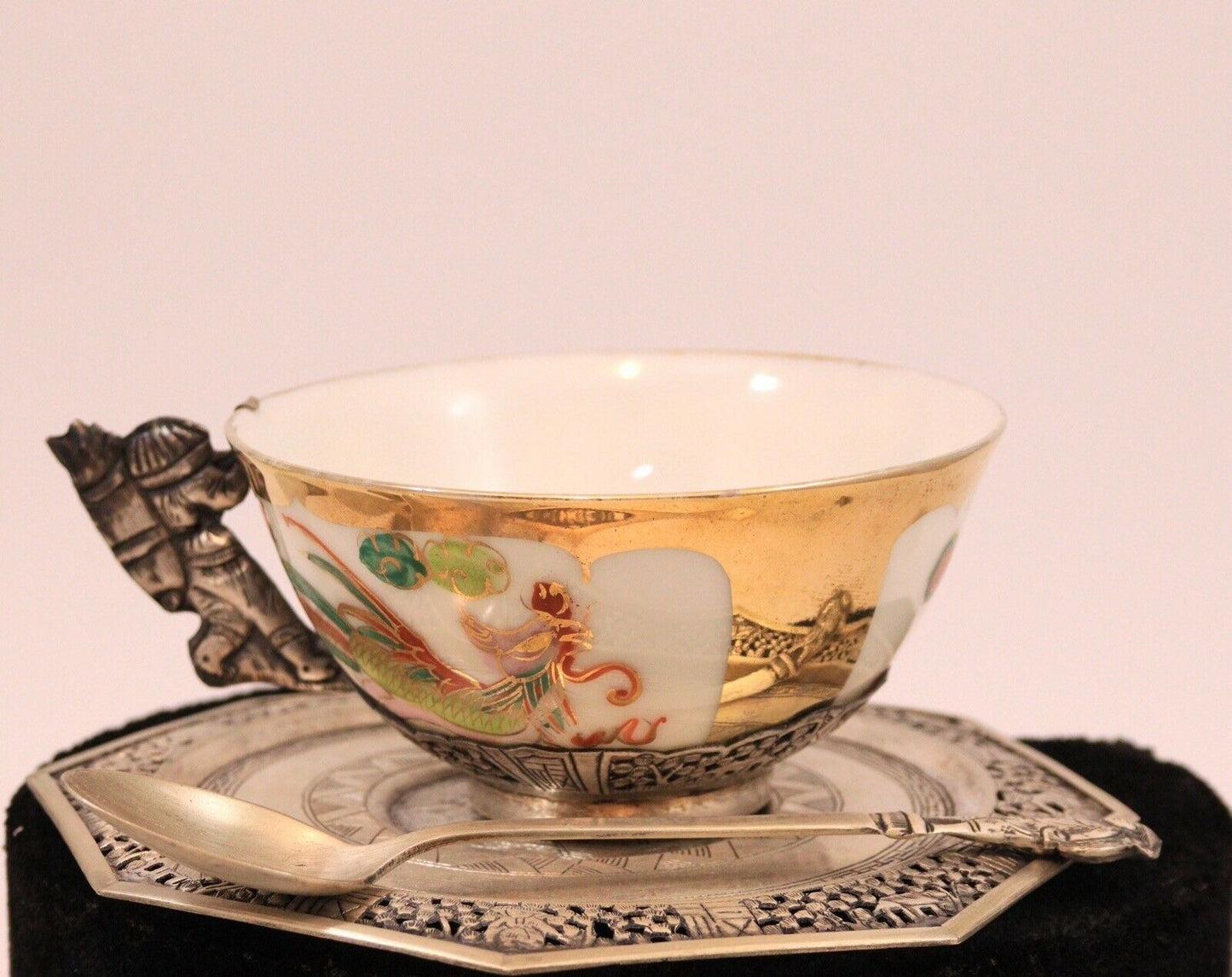 Service à thé argent porcelaine argent 1900