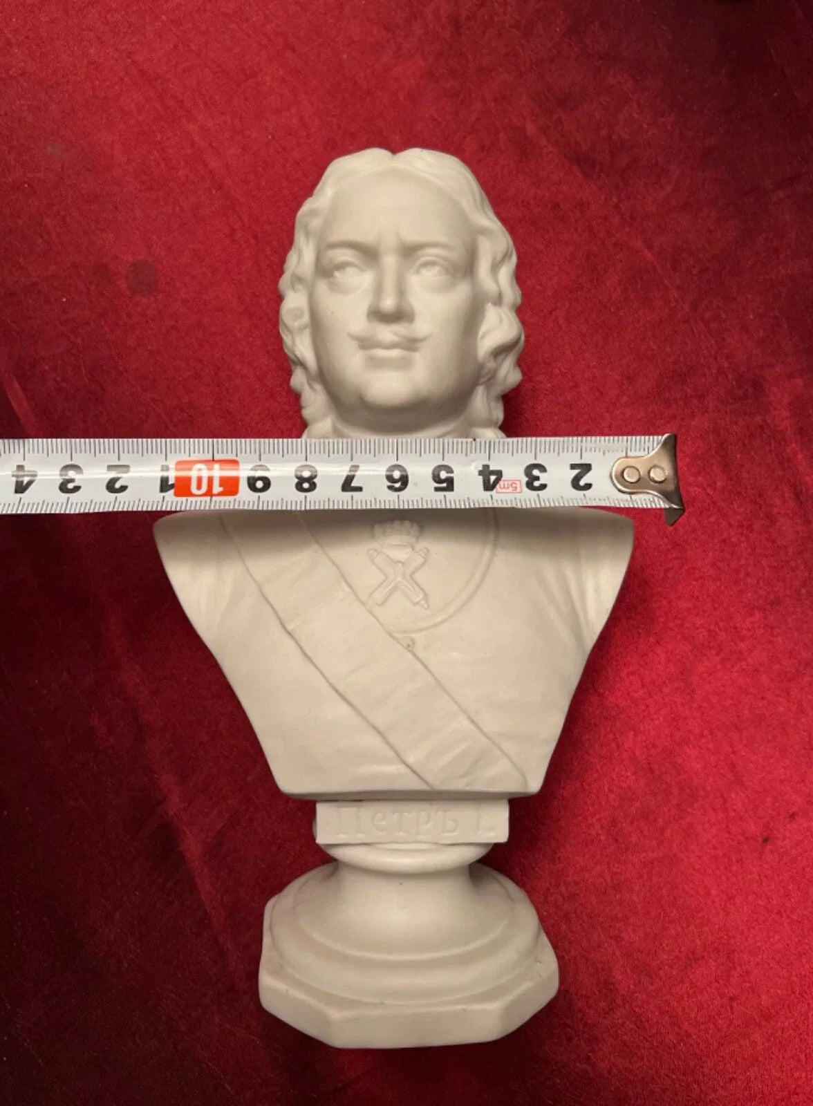 Statuette buste de Pierre Ier biscuit Empire russe