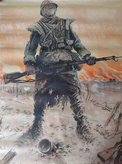 ANCIENNE AFFICHE GUERRE SIGNEE MAURICE NEUMONT 1868-1930