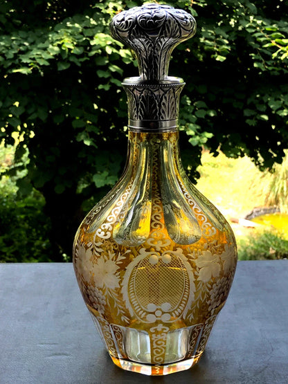 Grande Carafe en Cristal en argent massif